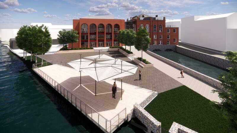 Newry TC Aerial view from South Developed Design